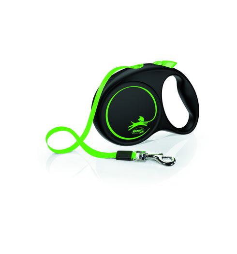 Lesa verde pentru caini Flexi Fun cu banda 5 m